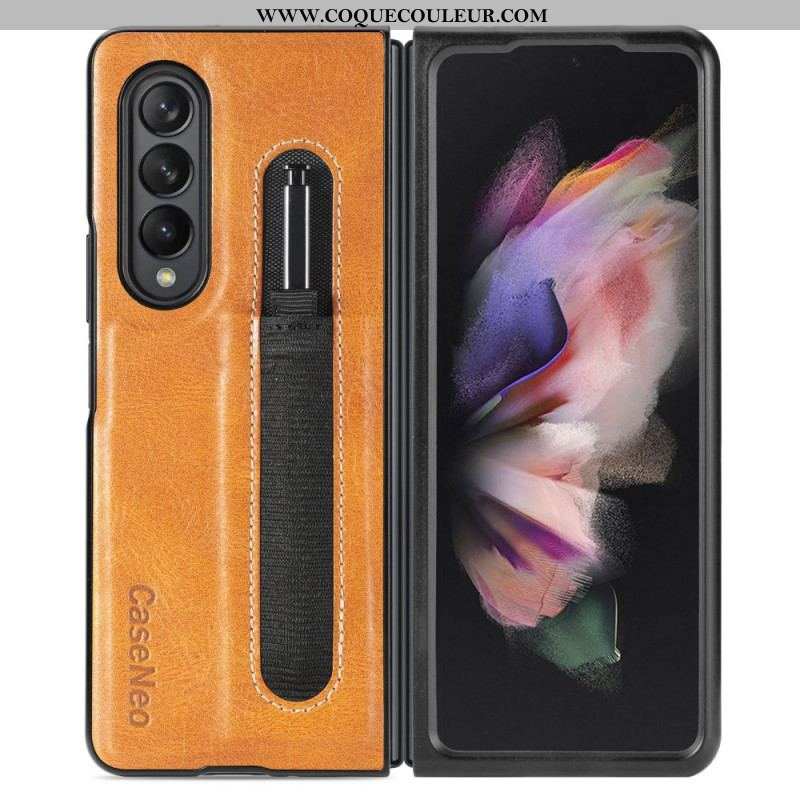 Coque Samsung Galaxy Z Fold 3 5G Style Cuir Porte-Stylet CASENEO