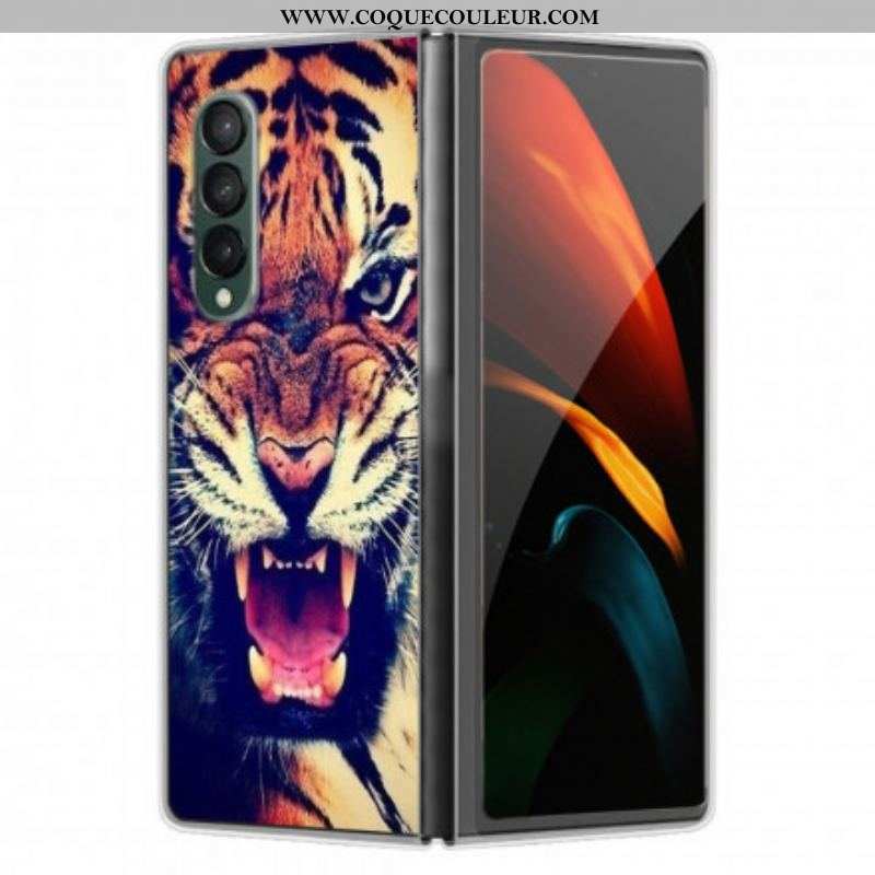 Coque Samsung Galaxy Z Fold 3 5G Tête de Félin