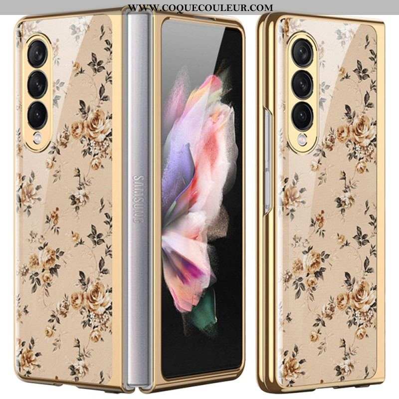 Coque Samsung Galaxy Z Fold 3 5G Verre Trempé Florale