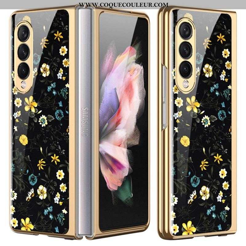 Coque Samsung Galaxy Z Fold 3 5G Verre Trempé Florale