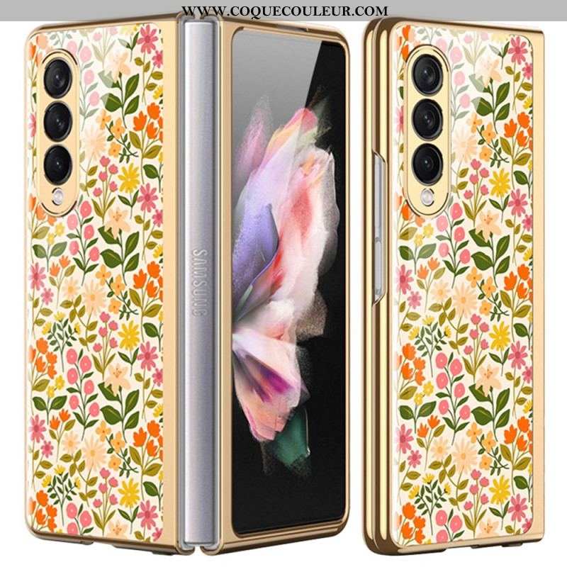 Coque Samsung Galaxy Z Fold 3 5G Verre Trempé Florale