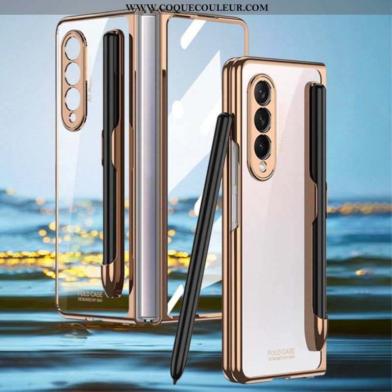 Coque Samsung Galaxy Z Fold 3 5G Transparente avec Porte-Stylet GKK