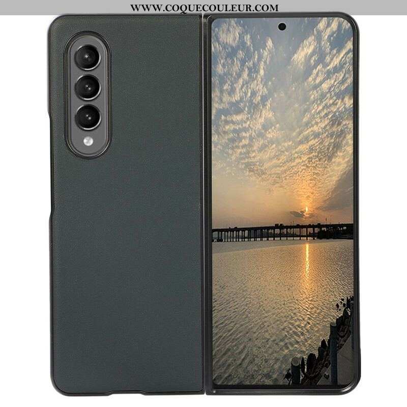 Coque Samsung Galaxy Z Fold 3 5G Véritable Cuir Design