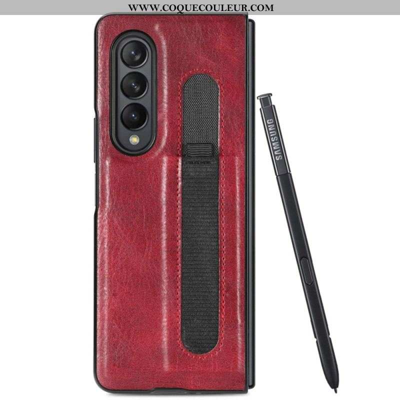 Coque Samsung Galaxy Z Fold 4 Simili Cuir Stylet