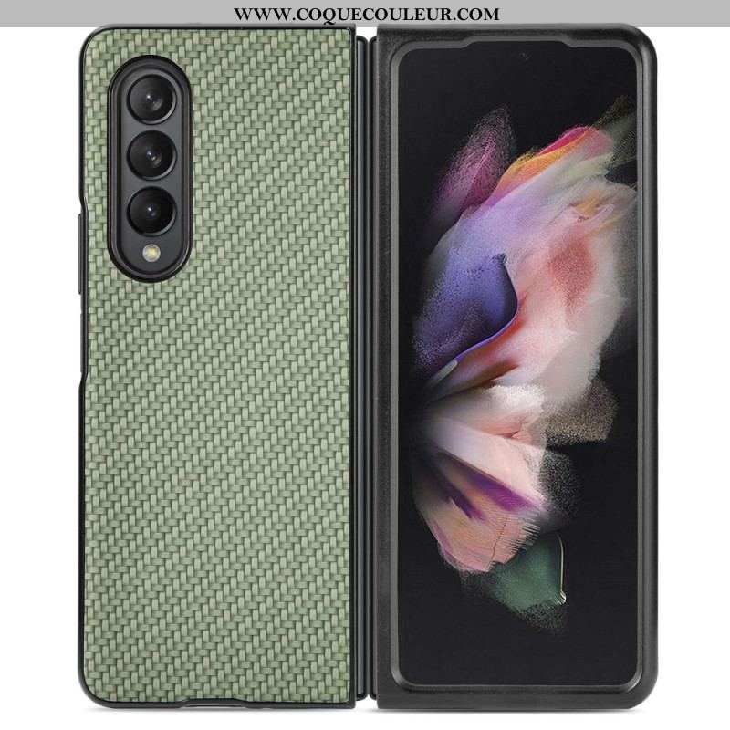 Coque Samsung Galaxy Z Fold 4 Fibre de Carbone Effet Tissé