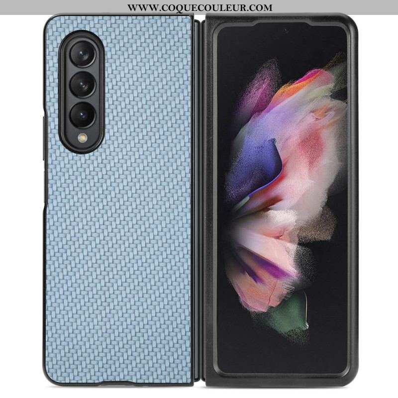 Coque Samsung Galaxy Z Fold 4 Fibre de Carbone Effet Tissé
