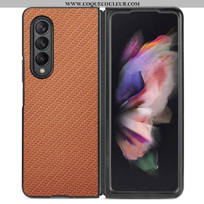 Coque Samsung Galaxy Z Fold 4 Fibre de Carbone Effet Tissé