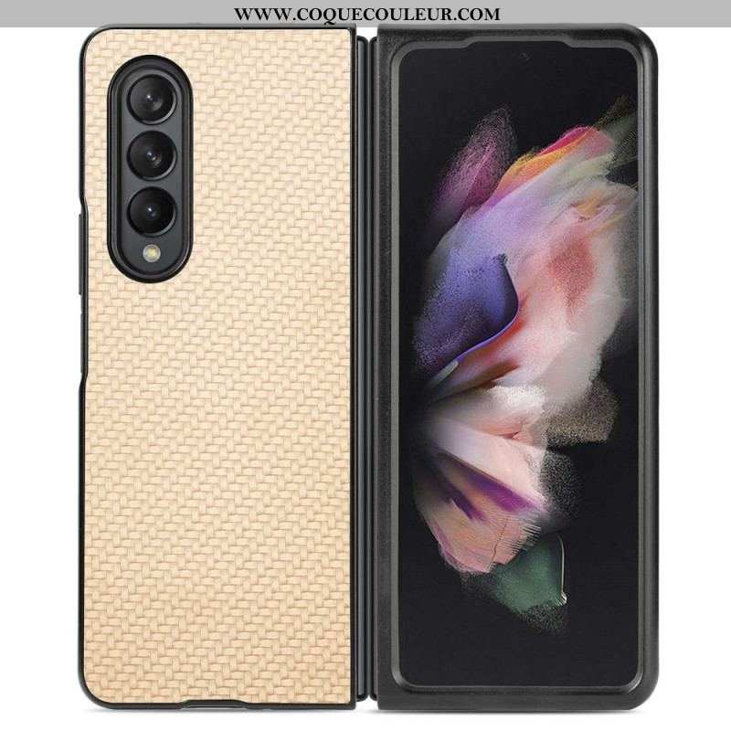 Coque Samsung Galaxy Z Fold 4 Fibre de Carbone Effet Tissé