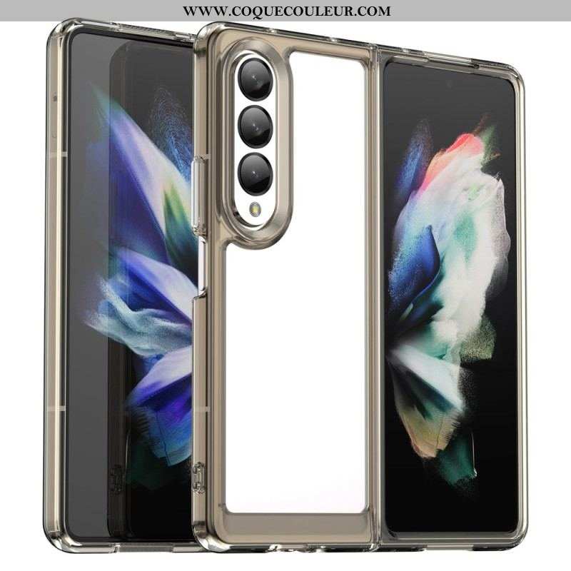 Coque Samsung Galaxy Z Fold 4 Transparente Rebords Colorés