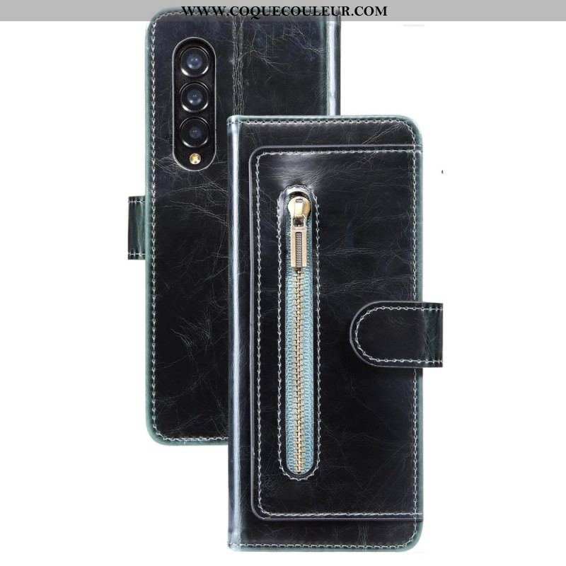 Housse Samsung Galaxy Z Fold 4 Simili Cuir Multi-poches