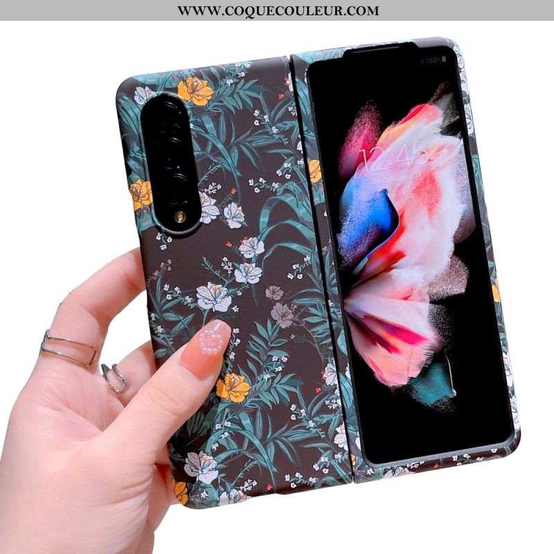 Coque Samsung Galaxy Z Fold 4 Fleurs Papier Peint