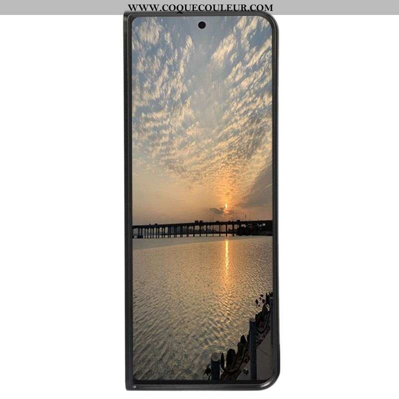 Coque Samsung Galaxy Z Fold 4 Texture Cuir Enduit