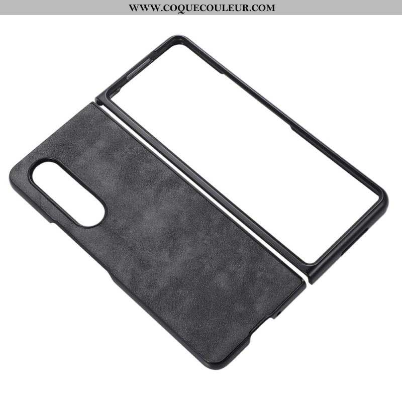 Coque Samsung Galaxy Z Fold 4 Simili Cuir Texture Peau