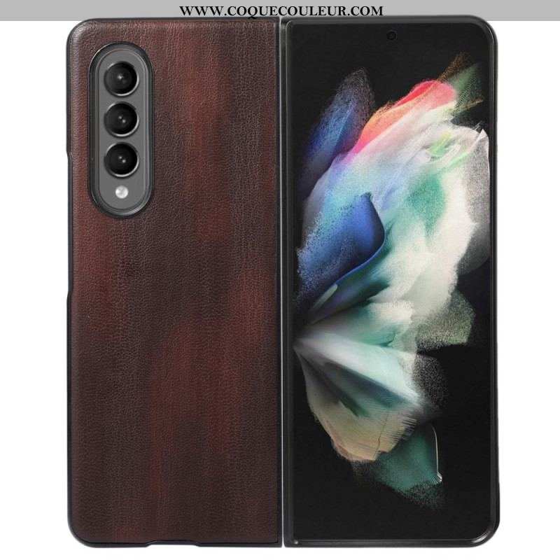 Coque Samsung Galaxy Z Fold 4 Simili Cuir Vieilli