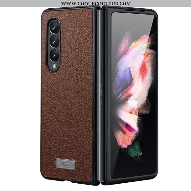 Coque Samsung Galaxy Z Fold 4 SULADA Simili Cuir Litchi