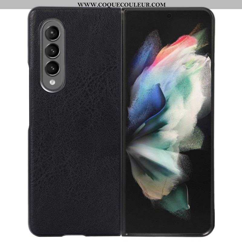 Coque Samsung Galaxy Z Fold 4 Bicolore Simili Cuir Texturée