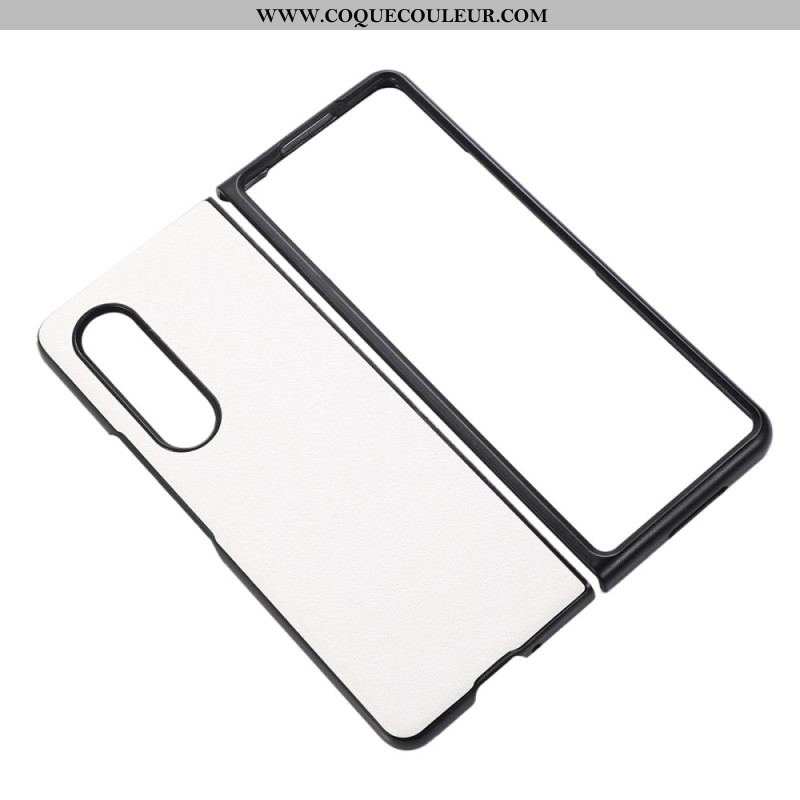 Coque Samsung Galaxy Z Fold 4 Bicolore Simili Cuir Texturée