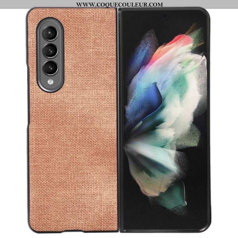 Coque Samsung Galaxy Z Fold 4 Simili Cuir Tissé