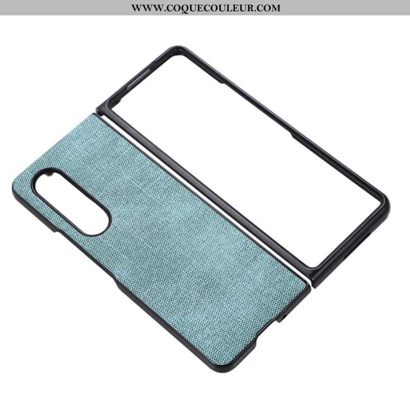 Coque Samsung Galaxy Z Fold 4 Simili Cuir Tissé