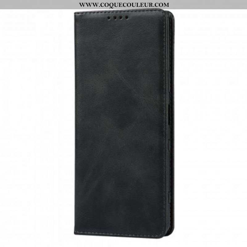 Flip Cover Sony Xperia 1 III Cuir Véritable Classique