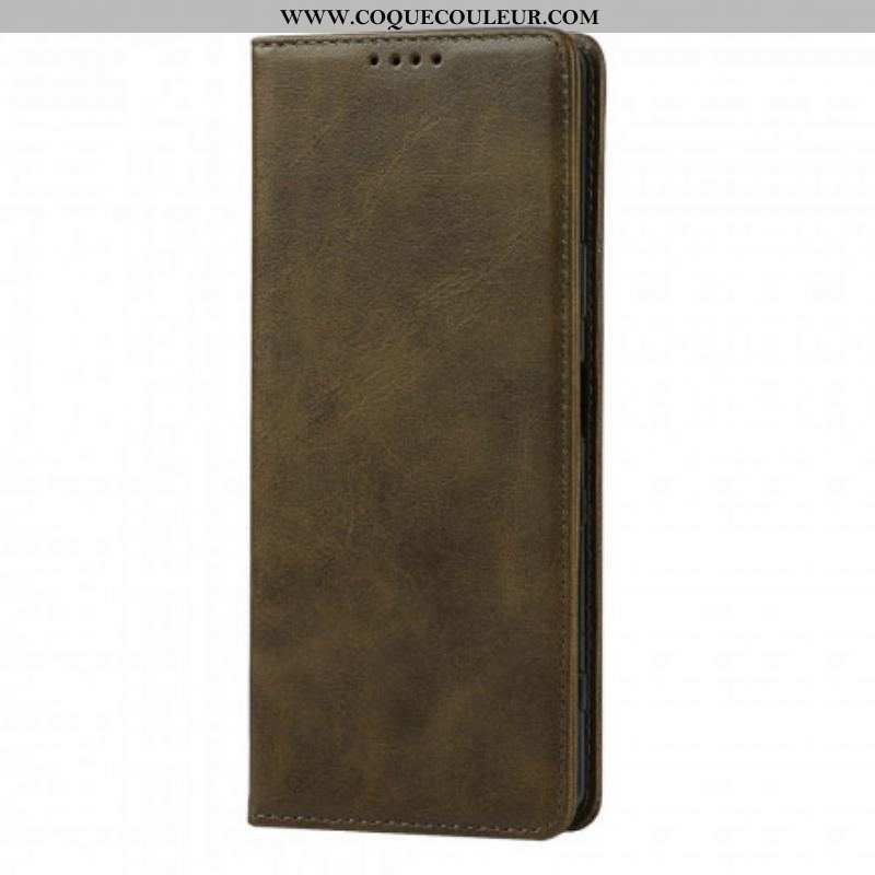 Flip Cover Sony Xperia 1 III Cuir Véritable Classique