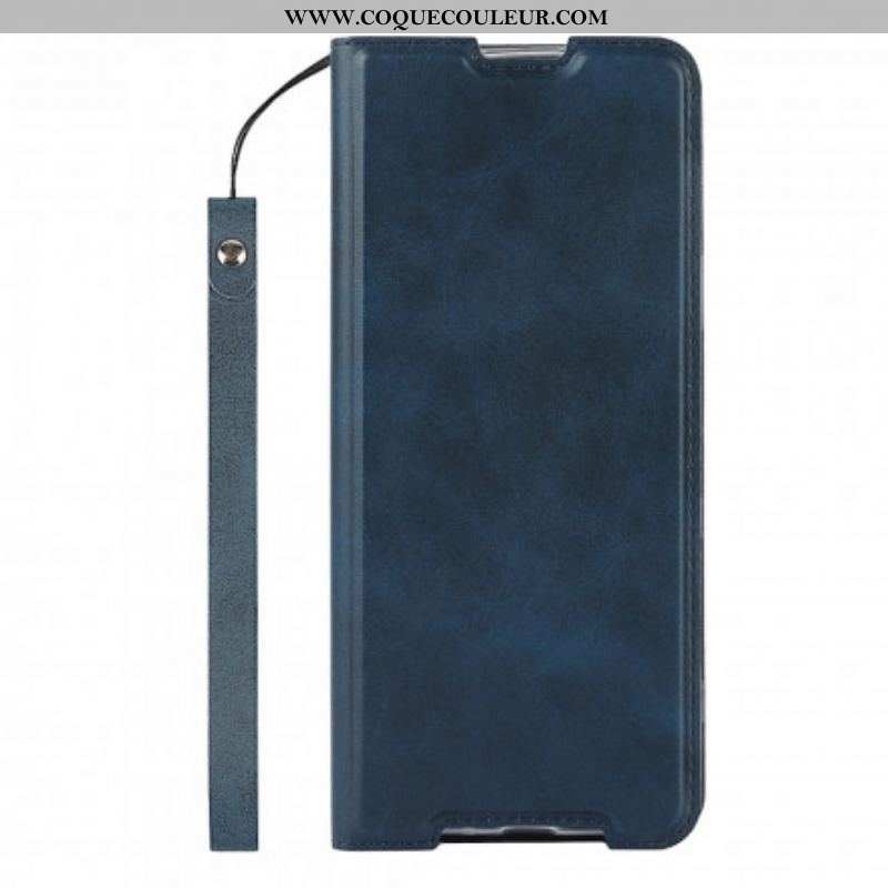 Flip Cover Sony Xperia 1 III Simili Cuir Classe à Lanière