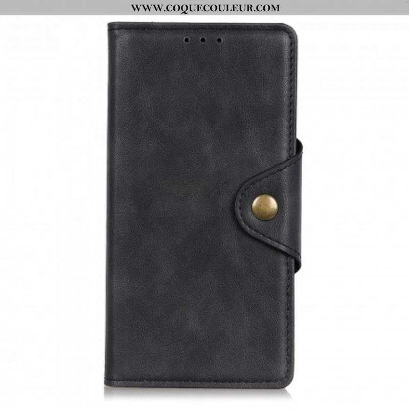 Housse Sony Xperia 1 III Simili Cuir Vintage Bouton