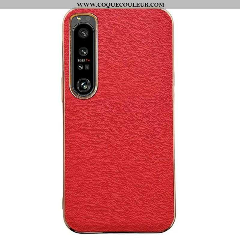 Coque Sony Xperia 1 IV Vrai Cuir