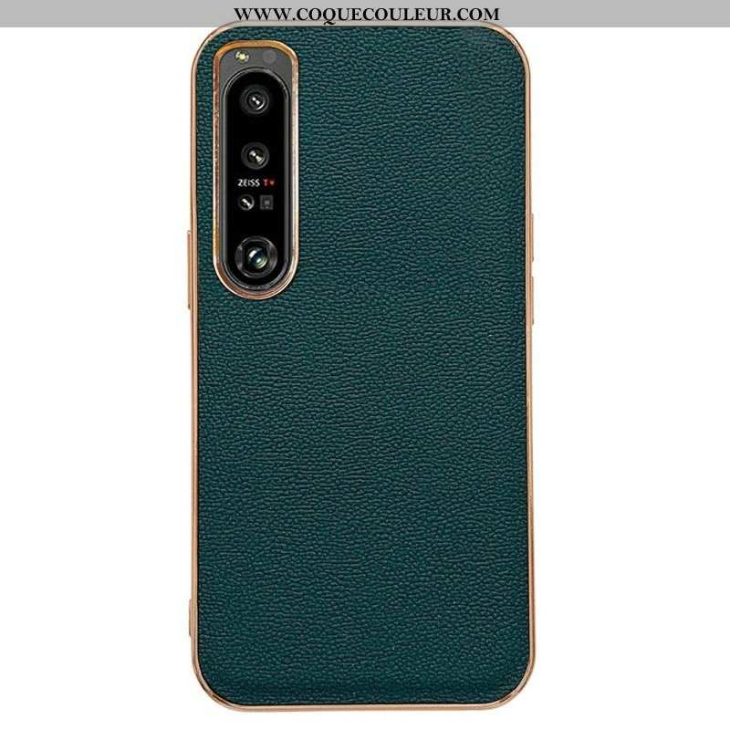 Coque Sony Xperia 1 IV Vrai Cuir