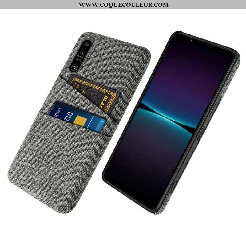 Coque Sony Xperia 1 IV Tissu Porte-Cartes