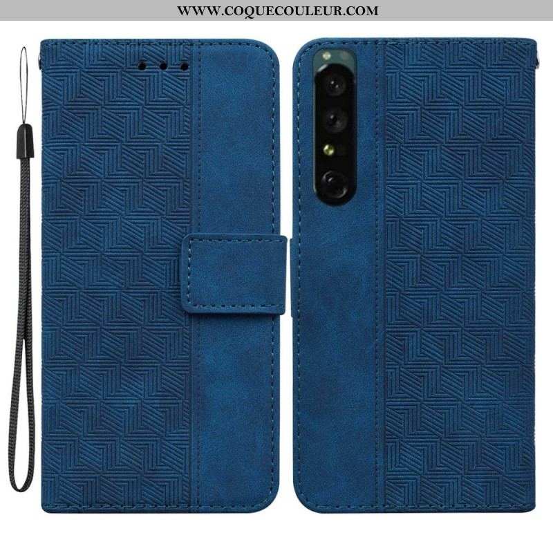 Housse Sony Xperia 1 IV Motif à Lanière