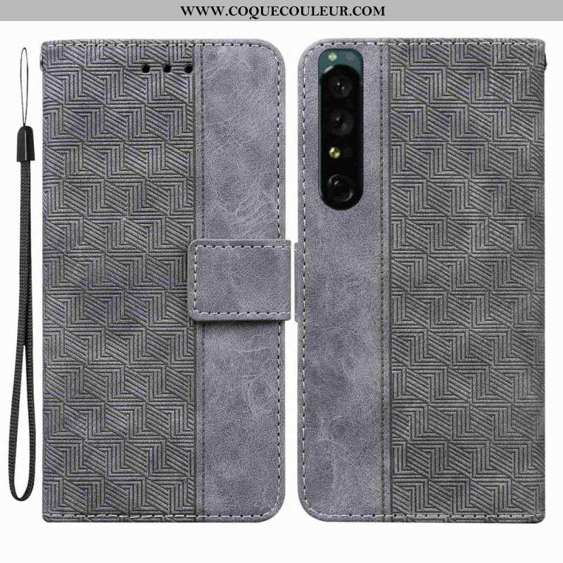 Housse Sony Xperia 1 IV Motif à Lanière