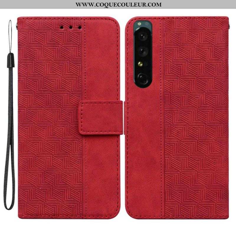 Housse Sony Xperia 1 IV Motif à Lanière