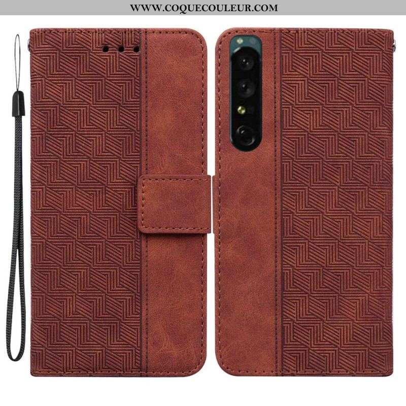 Housse Sony Xperia 1 IV Motif à Lanière