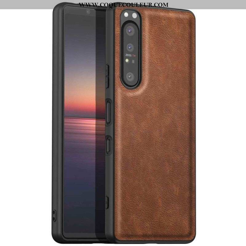 Coque Sony Xperia 1 IV Simili Cuir