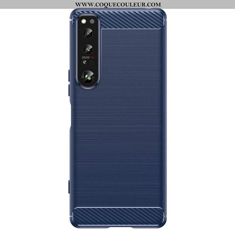 Coque Sony Xperia 1 IV Fibre Carbone Brossée