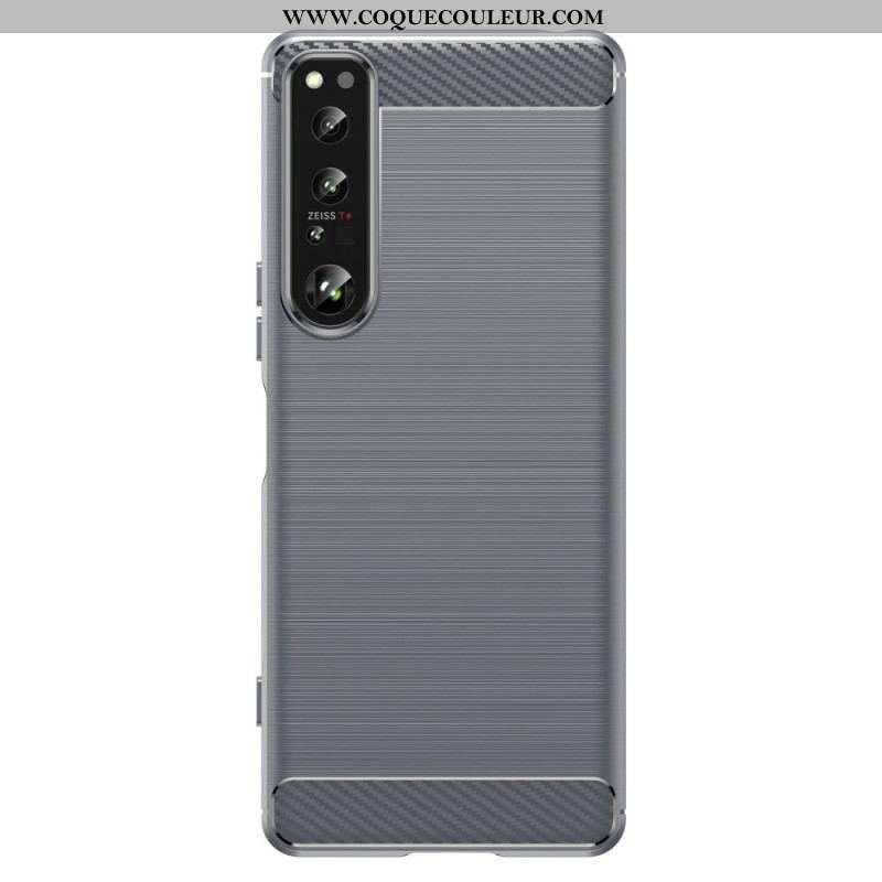 Coque Sony Xperia 1 IV Fibre Carbone Brossée