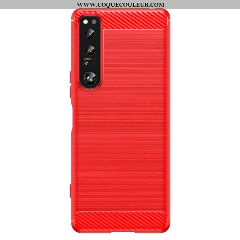 Coque Sony Xperia 1 IV Fibre Carbone Brossée