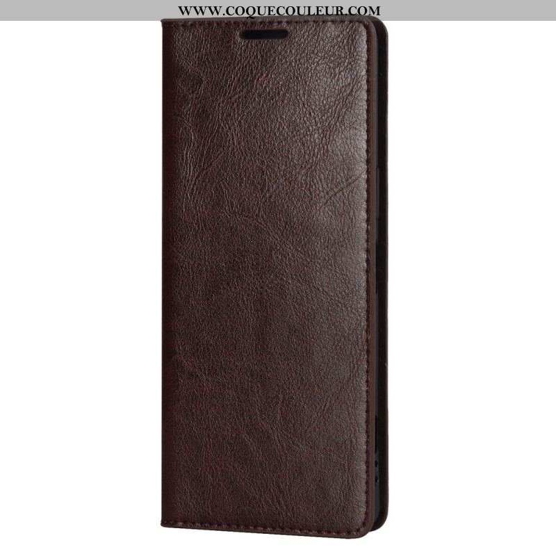 Flip Cover Sony Xperia 1 IV Véritable Cuir