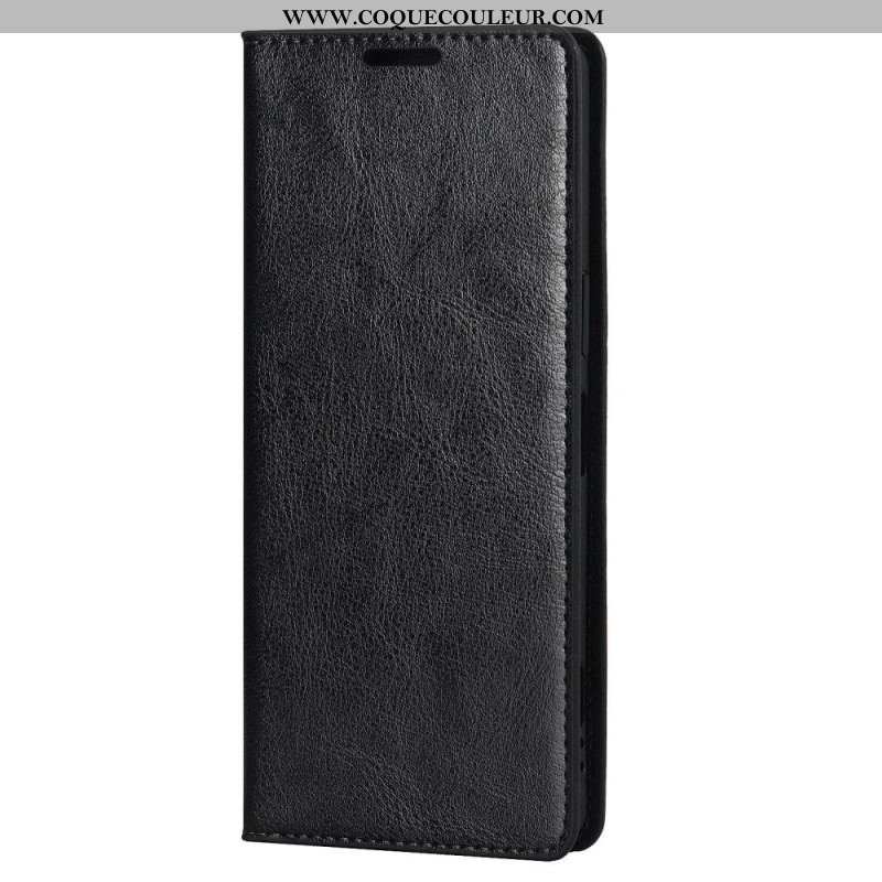 Flip Cover Sony Xperia 1 IV Véritable Cuir