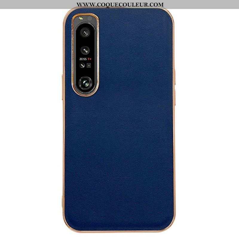 Coque Sony Xperia 1 IV Véritable Cuir Color