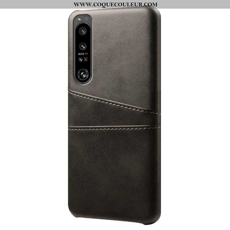 Coque Sony Xperia 1 IV Effet Cuir Porte-Cartes