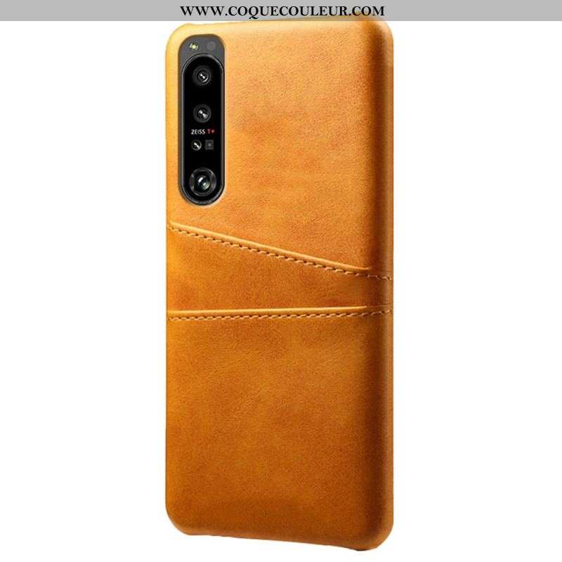 Coque Sony Xperia 1 IV Effet Cuir Porte-Cartes