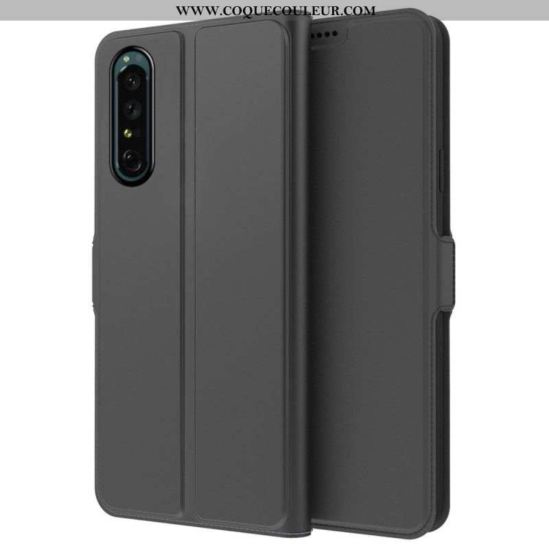 Housse Sony Xperia 1 IV Effet Cuir Slim