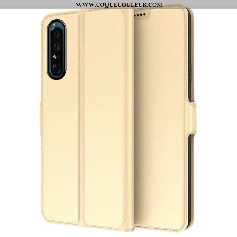 Housse Sony Xperia 1 IV Effet Cuir Slim