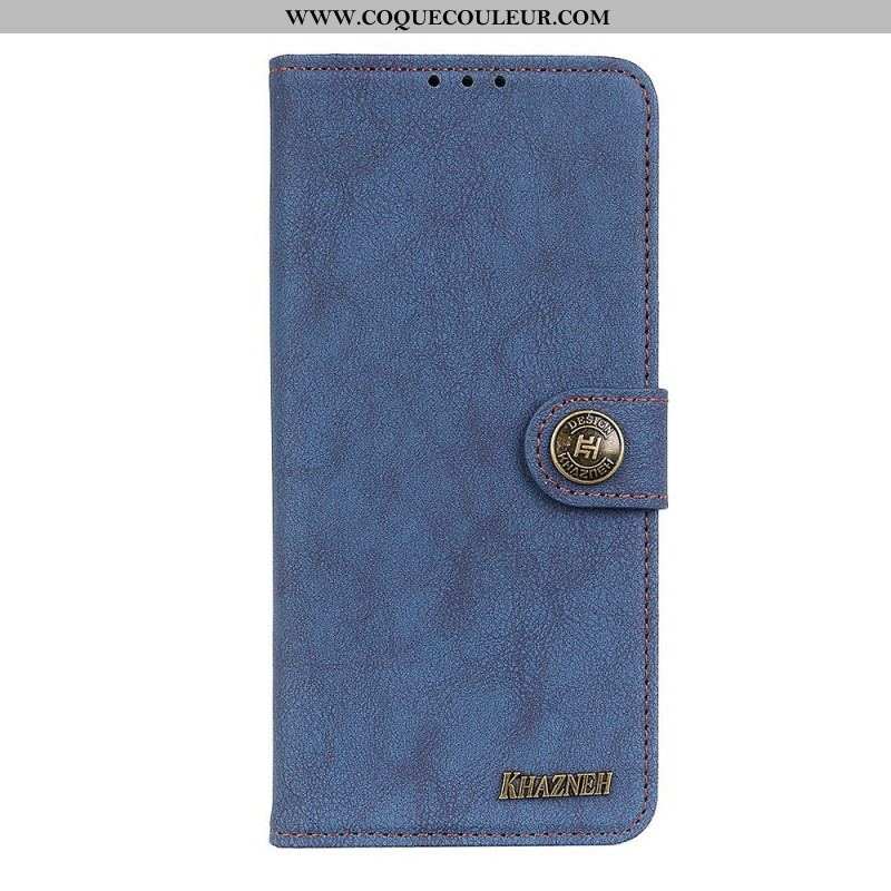 Housse Sony Xperia 1 IV Cuir Fendu Vintage KHAZNEH