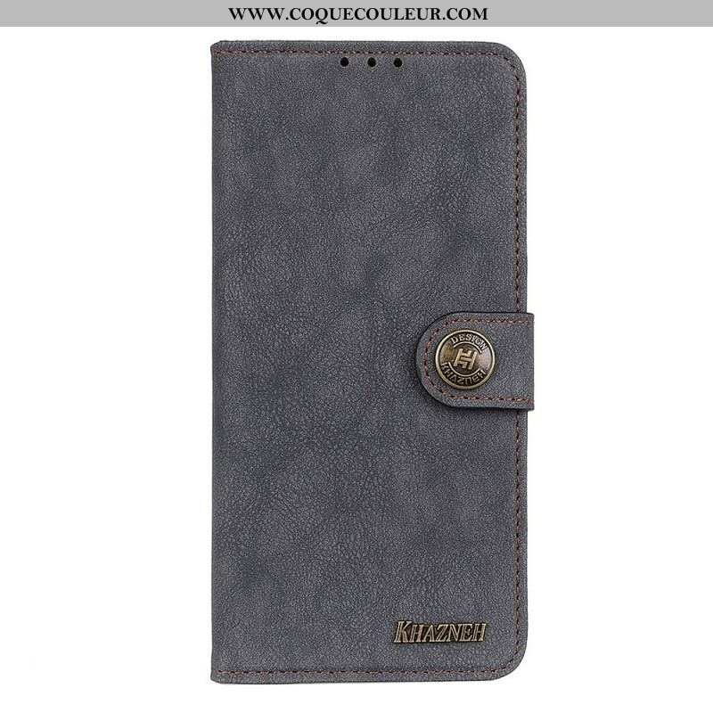 Housse Sony Xperia 1 IV Cuir Fendu Vintage KHAZNEH