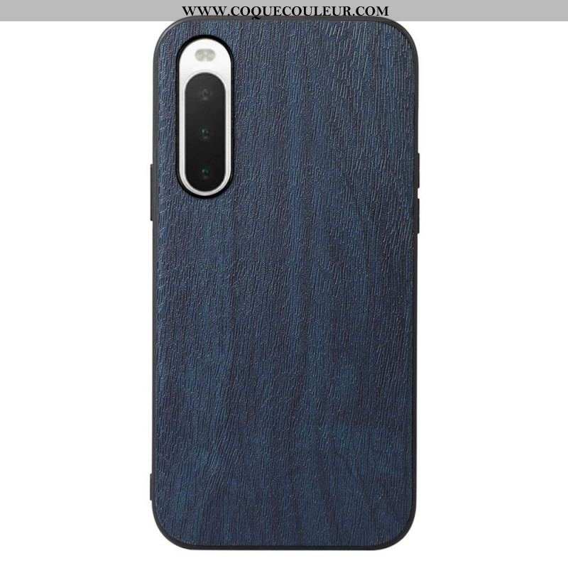 Coque Sony Xperia 10 IV Simili Cuir Texture Bois