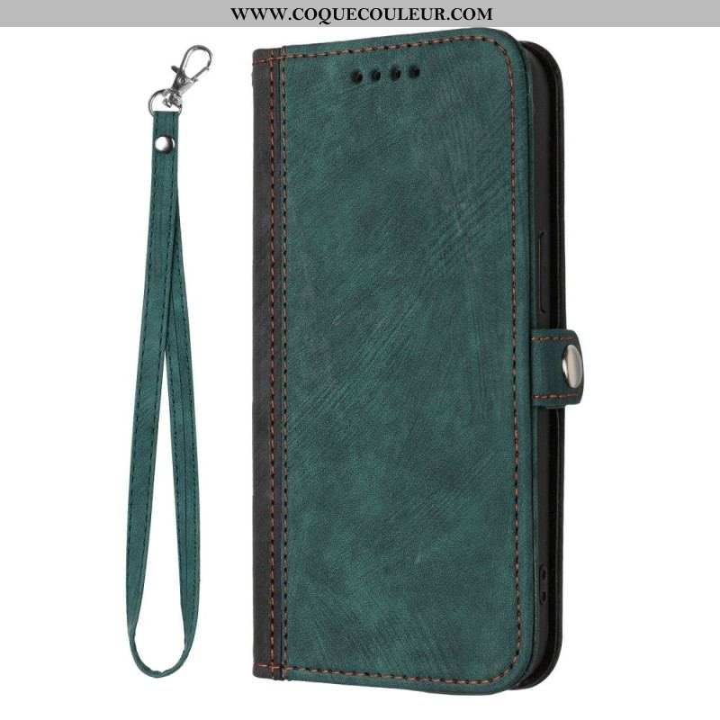Housse Sony Xperia 10 IV Bicolore avec Lanière
