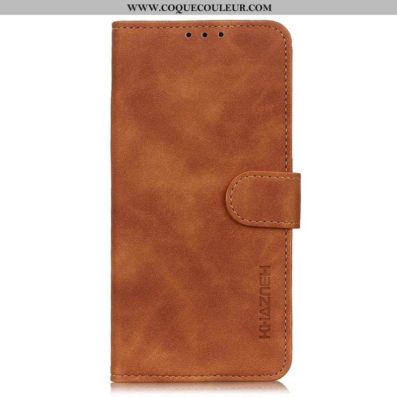 Housse Sony Xperia 10 IV Effet Cuir Vintage KHAZNEH